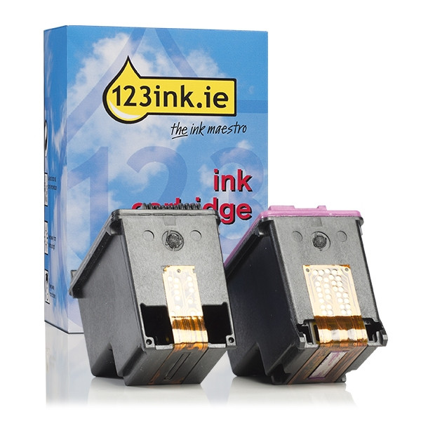 123ink version replaces HP 62 (N9J71AE) black and colour 2-pack N9J71AEC 160136 - 1