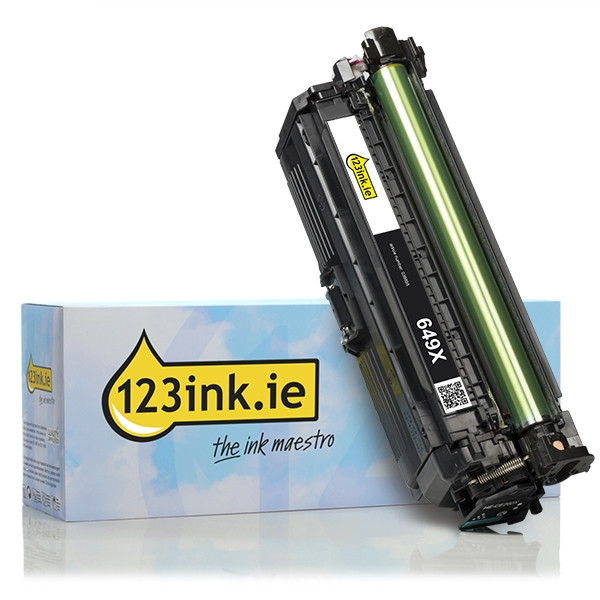 123ink version replaces HP 649X (CE260X) high capacity black toner CE260XC 039895 - 1