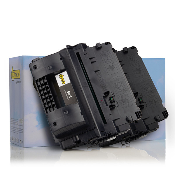 123ink version replaces HP 64XD (CC364XD) high capacity black toner 2-pack CC364XDC 132162 - 1