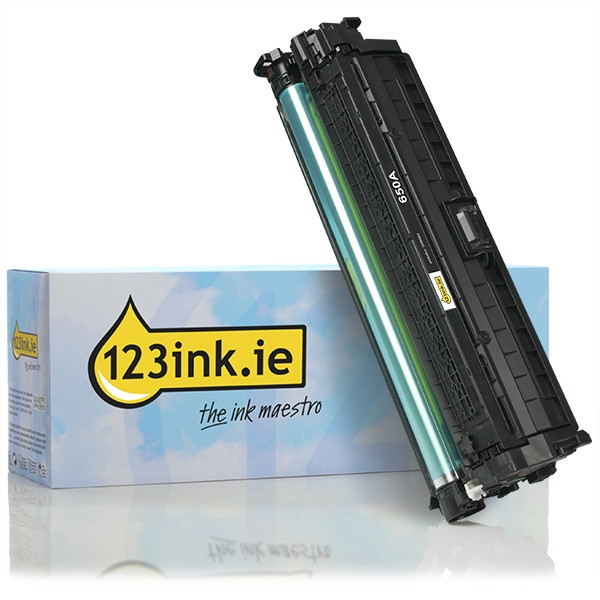 123ink version replaces HP 650A (CE270A) black toner CE270AC 039963 - 1