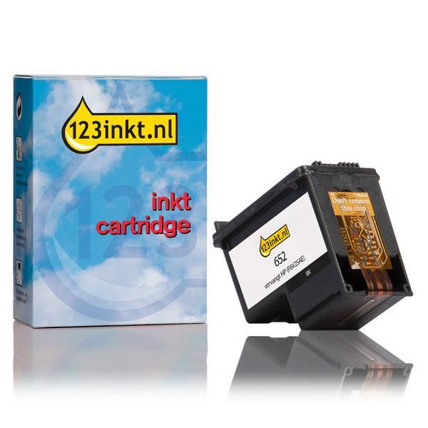 Hoes dikte Claire 123ink version replaces HP 652 (F6V25AE) black ink cartridge HP 123ink.ie