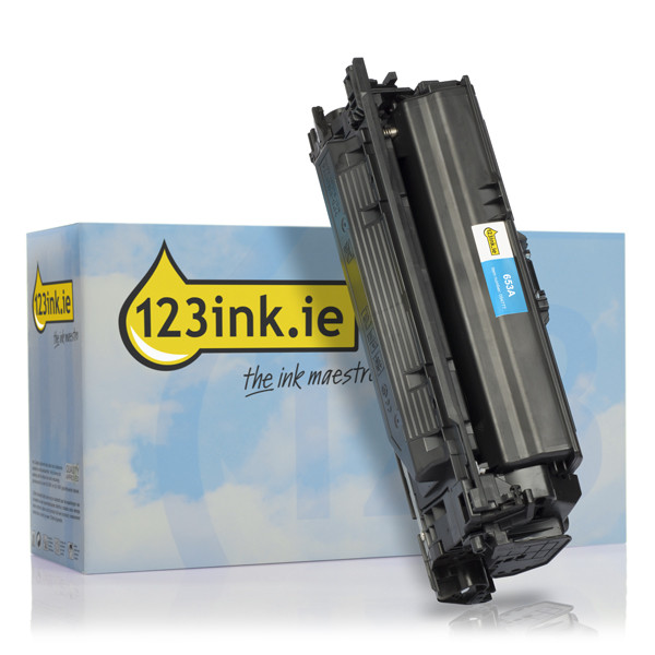123ink version replaces HP 653A (CF321A) cyan toner CF321AC 054777 - 1