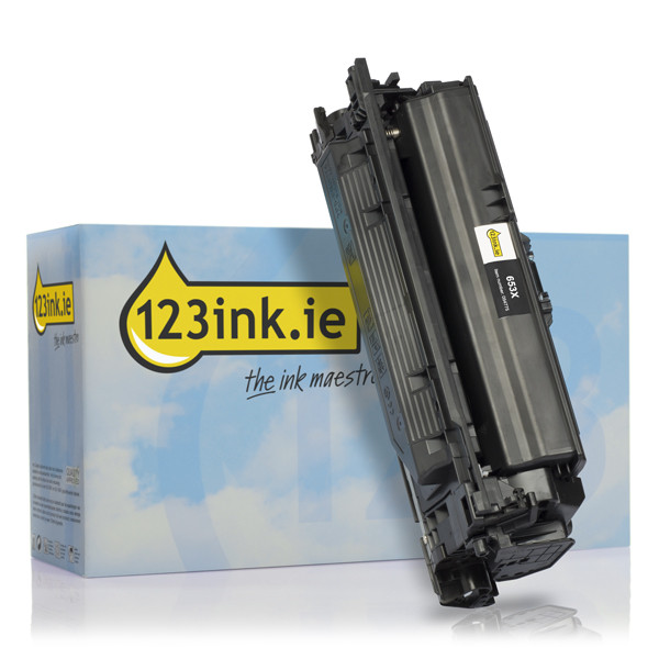 123ink version replaces HP 653X (CF320X) high capacity black toner CF320XC 054775 - 1