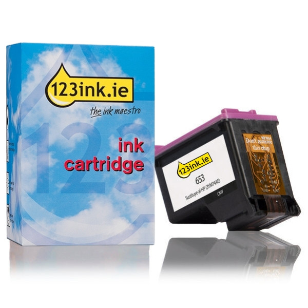 123ink version replaces HP 653 (3YM74AE) colour ink cartridge 3YM74AEC 093121 - 1