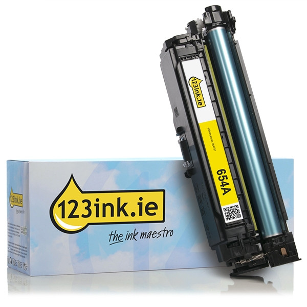 123ink version replaces HP 654A (CF332A) yellow toner CF332AC 054797 - 1