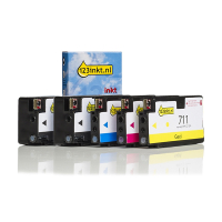 123ink version replaces HP 711 2 x BK + C/M/Y ink cartridge 5-pack 160734