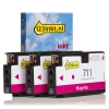 123ink version replaces HP 711 (CZ135A) magenta ink cartridge 3-pack