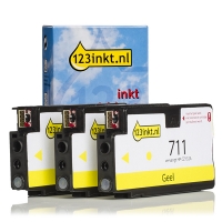 123ink version replaces HP 711 (CZ136A) yellow ink cartridge 3-pack