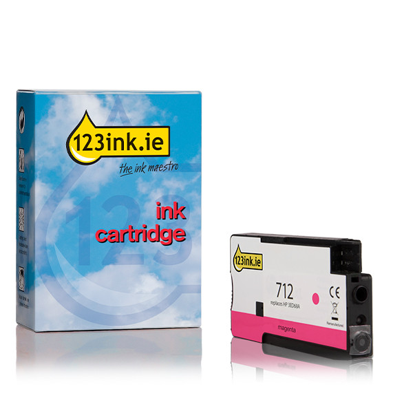 123ink version replaces HP 712 (3ED68A) magenta ink cartridge 093111 - 1