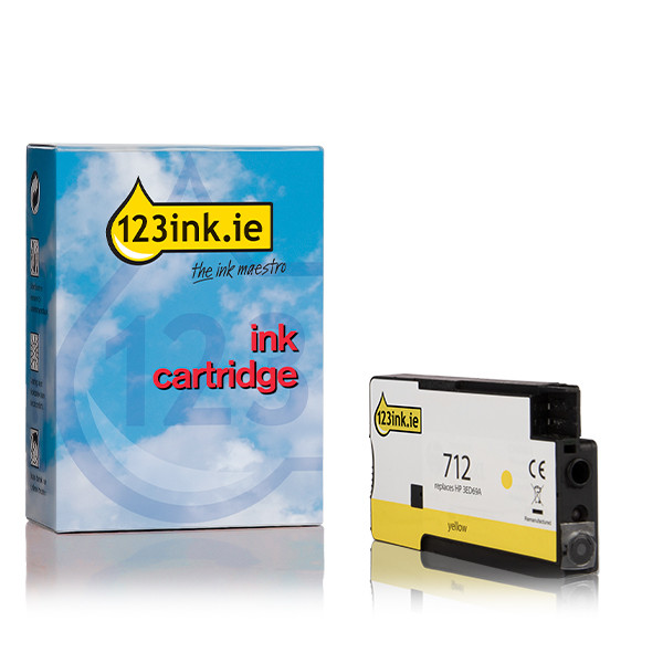 123ink version replaces HP 712 (3ED69A) yellow ink cartridge 093113 - 1