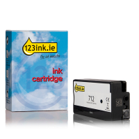 123ink version replaces HP 712 (3ED71A) high capacity black ink cartridge