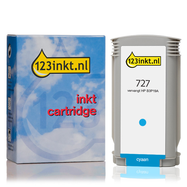123ink version replaces HP 727 (B3P19A) high-capacity cyan ink cartridge 044291 - 1