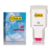 123ink version replaces HP 727 (F9J77A) extra high-capacity magenta ink cartridge