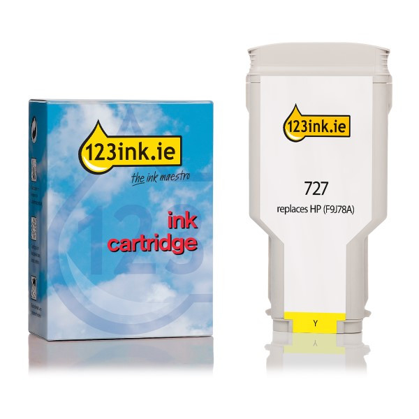123ink version replaces HP 727 (F9J78A) extra high capacity yellow ink cartridge F9J78AC 044513 - 1