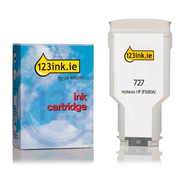 123ink version replaces HP 727 (F9J80A) extra high-capacity grey ink cartridge 044515 - 1
