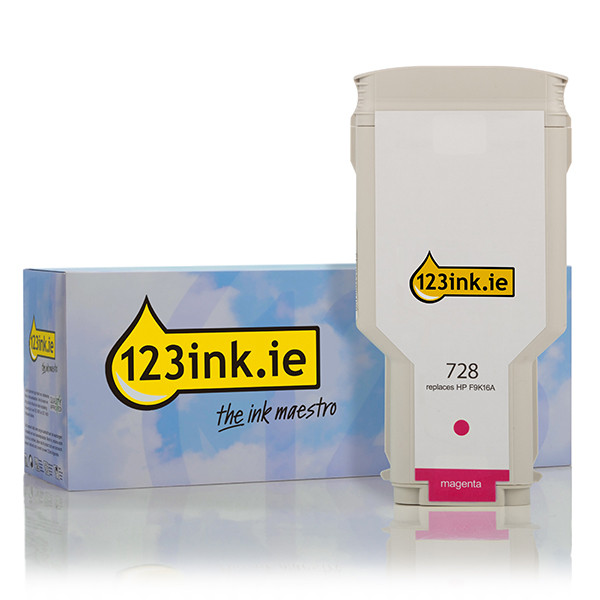 123ink version replaces HP 728 (F9K16A) extra high capacity magenta ink cartridge F9K16AC 044501 - 1