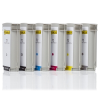 123ink version replaces HP 72 MBK/PBK/C/M/Y/GY high capacity 6-pack  160146
