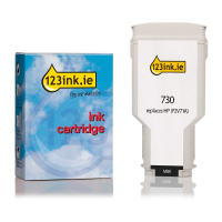 123ink version replaces HP 730 (P2V71A) high capacity matte black ink cartridge P2V71AC 055261