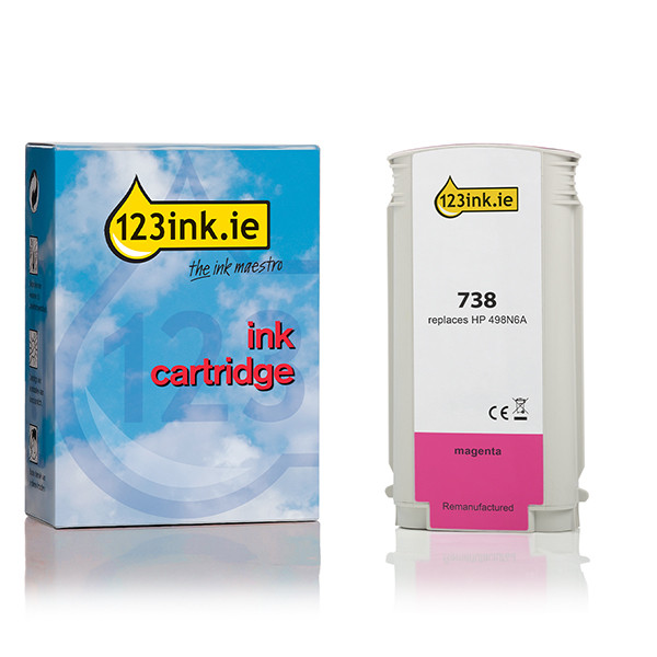 123ink version replaces HP 738 (498N6A) magenta ink cartridge 498N6AC 093283 - 1