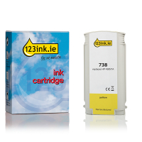 123ink version replaces HP 738 (498N7A) yellow ink cartridge 498N7AC 093285