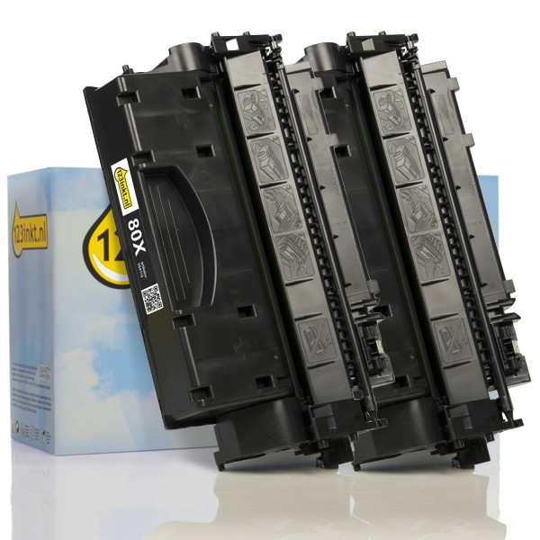 123ink version replaces HP 80X (CF280X) high-capacity black toner (2-pack) 160726 - 1
