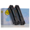123ink version replaces HP 83A (CF283AD) black toner 2-pack