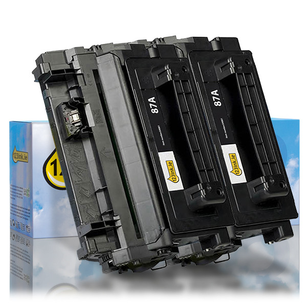 123ink version replaces HP 87A (CF287A) black toner 2-pack 054871 - 1
