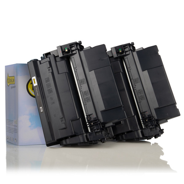 123ink version replaces HP 87X (CF287XD) high capacity black toner 2-pack CF287XDC 132177 - 1