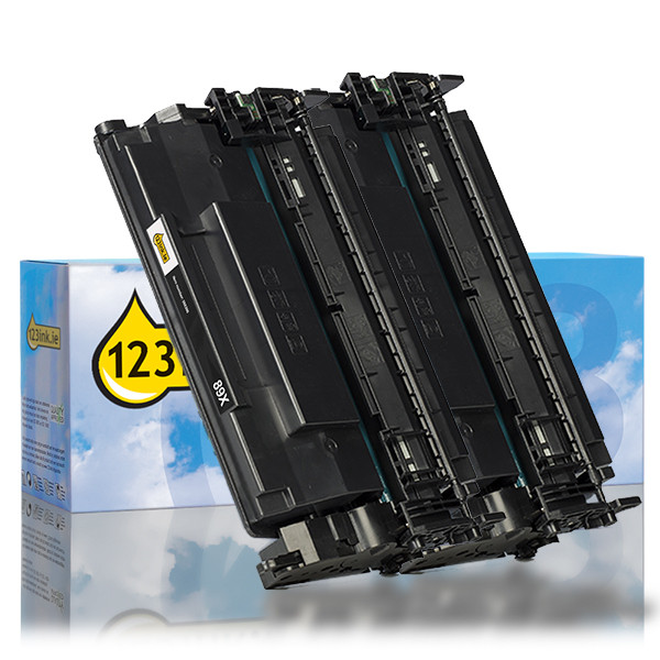 123ink version replaces HP 89A (CF289A) black toner 2-pack 055311 - 1