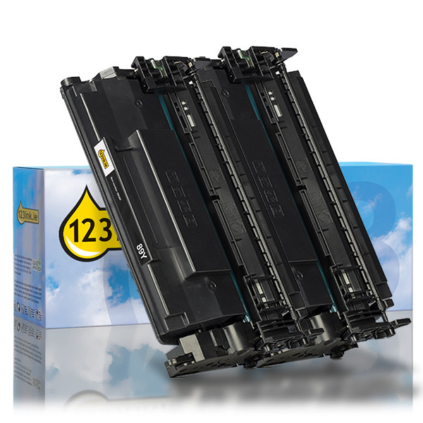 123ink version replaces HP 89Y (CF289Y) extra high capacity black toner 2-pack 055315 - 1