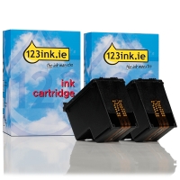 123ink version replaces HP 901XL (CC654AE) black ink cartridge 2-pack  160106