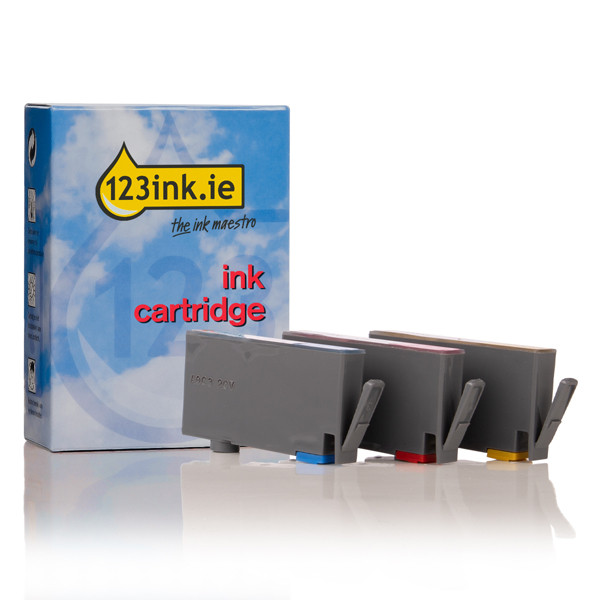 123ink version replaces HP 903XL (1CC20AE) C/M/Y ink cartridge 3-pack 1CC20AEC 132181 - 1