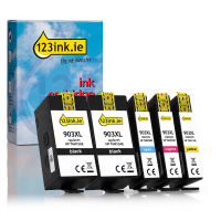 123ink version replaces HP 903XL BK/BK/C/M/Y ink cartridge 5-pack 160741