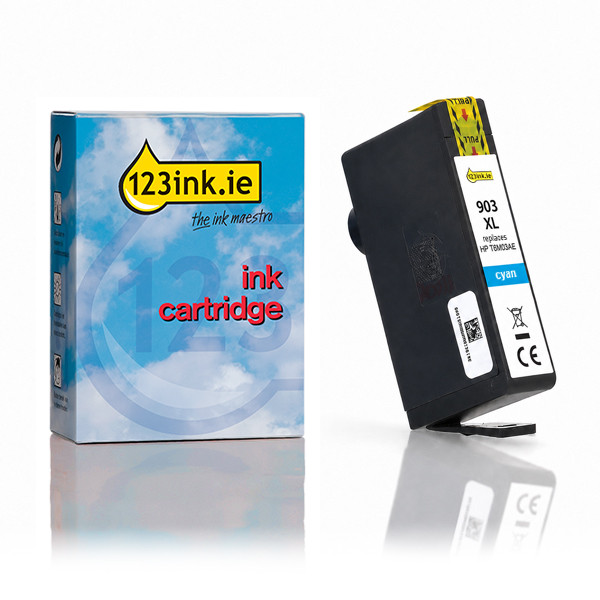 123ink version replaces HP 903XL (T6M03AE) high capacity cyan ink cartridge 093177 - 1