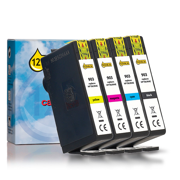 123ink version replaces HP 903 BK/C/M/Y ink cartridge 4-pack 093184 - 1