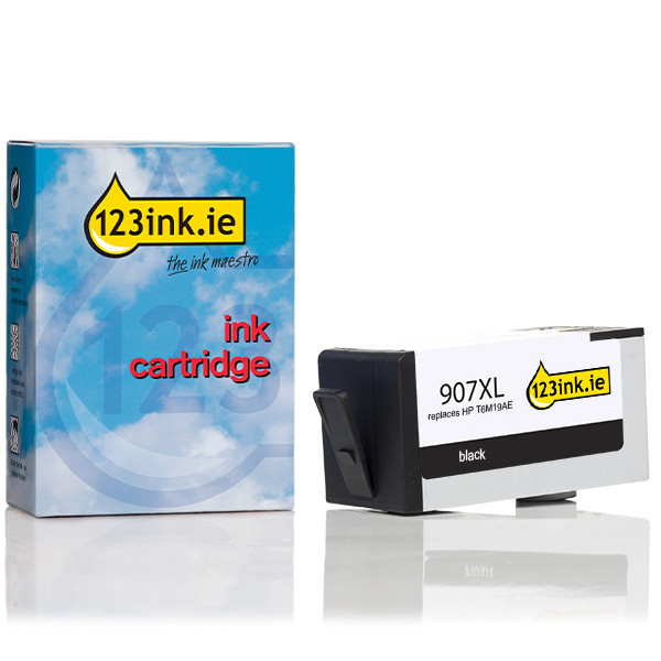 123ink version replaces HP 907XL (T6M19AE) extra high capacity black ink cartridge T6M19AEC 093231 - 1