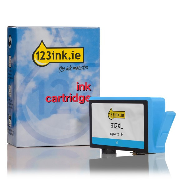 123ink version replaces HP 912XL (3YL81AE) high capacity cyan ink cartridge 3YL81AEC 055425 - 1