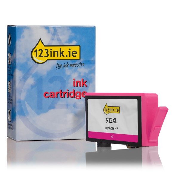 123ink version replaces HP 912XL (3YL82AE) high capacity magenta ink cartridge 3YL82AEC 055427 - 1