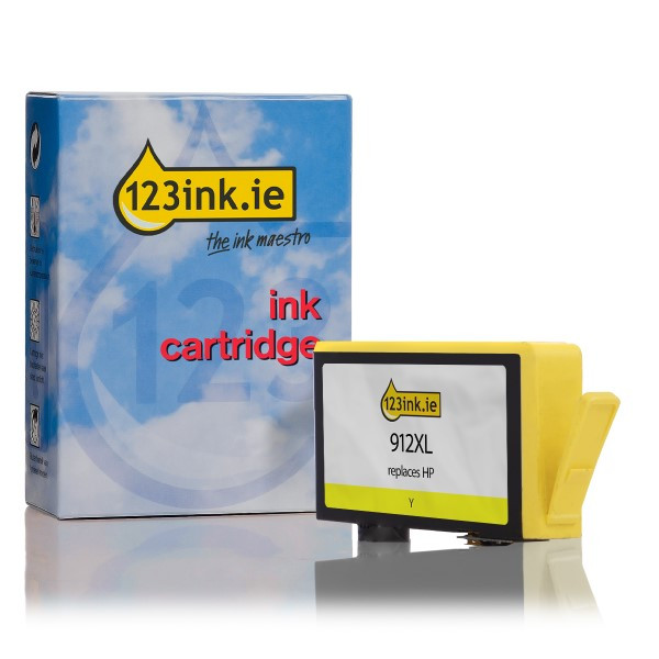 123ink version replaces HP 912XL (3YL83AE) high capacity yellow ink cartridge 3YL83AEC 055429 - 1