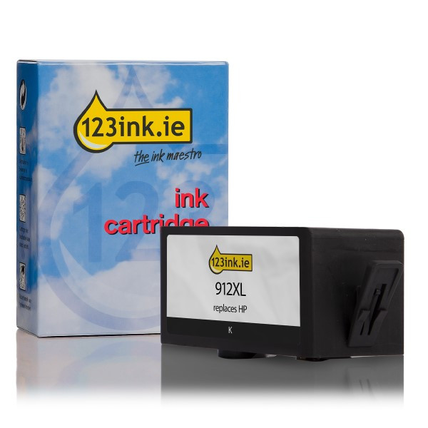 123ink version replaces HP 912XL (3YL84AE) high capacity black ink cartridge 055423 - 1