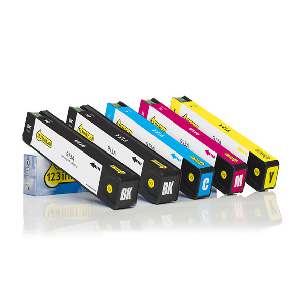 123ink version replaces HP 913A BK/C/M/Y ink cartridge 5-pack 160744 - 1