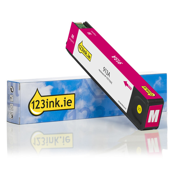 123ink version replaces HP 913A (F6T78AE) magenta ink cartridge F6T78AEC 054911 - 1