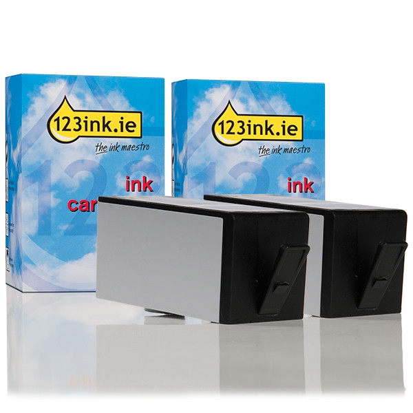 123ink version replaces HP 920XL (D8J47AE) high capacity black 2-pack CD975AEC 160110 - 1