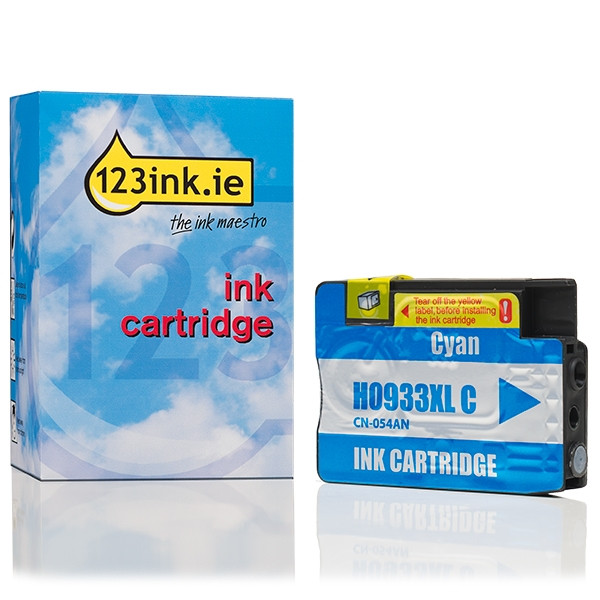 123ink version replaces HP 933XL (CN054AE) high capacity cyan ink cartridge CN054AEC 044149 - 1