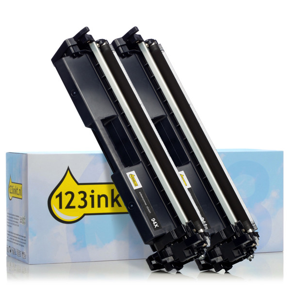 123ink version replaces HP 94X (CF294X) high-capacity black toner (2-pack) 160717 - 1