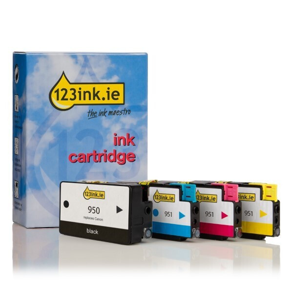 123ink version replaces HP 950/951 (6ZC65AE) BK/C/M/Y ink cartridge 4-pack 6ZC65AEC 132174 - 1