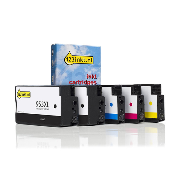 123ink version replaces HP 953XL BK/BK/C/M/Y ink cartridge 5-pack 160752 - 1