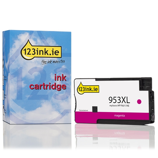 123ink version replaces HP 953XL (F6U17AE) high capacity magenta ink cartridge F6U17AEC 044541 - 1