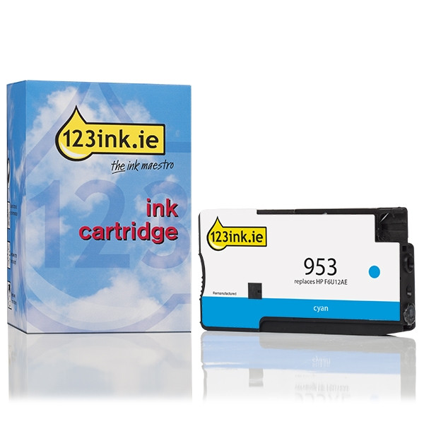 123ink version replaces HP 953 (F6U12AE) cyan ink cartridge F6U12AEC 044531 - 1