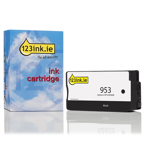 123ink version replaces HP 953 (L0S58AE) black ink cartridge L0S58AEC 044529 - 1
